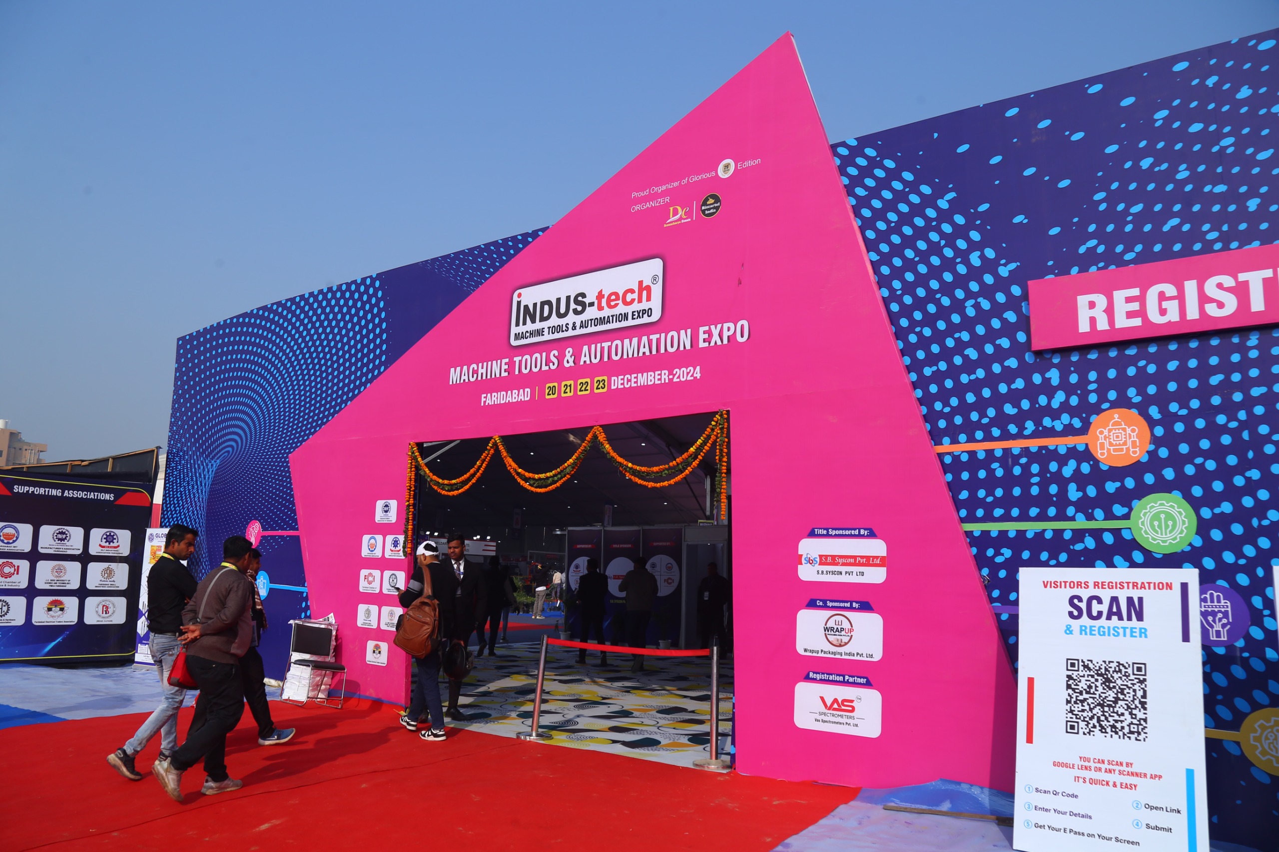 Indus Tech Expo Faridabad expo gate close-up with registration point